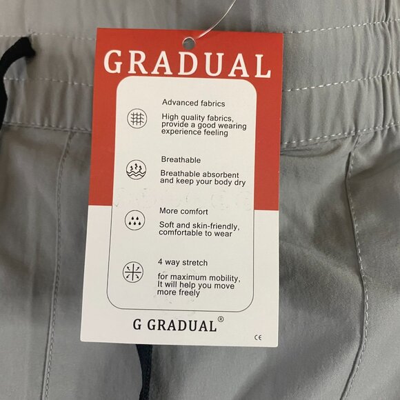 NWT Gradual Pants Joggers Mens XXL Gray Athletic Stretch Comfort Drawstring - Picture 3 of 10